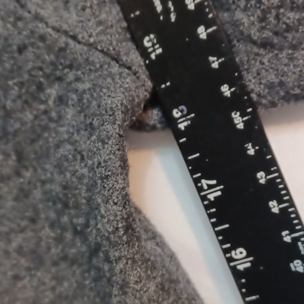 Renuar Ruffled Front Textured Gray Big Buttons Jacket M - Picture 7 of 8